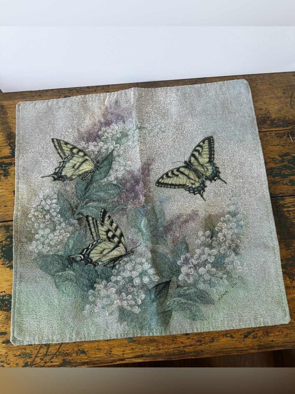 Swallowtail Butterfly Linen Accent